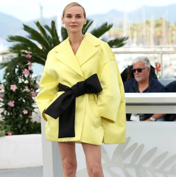 Diane Kruger in Acid Yellow Givenchy Kimono: Cannes’ Most Unexpected Fashion Statement