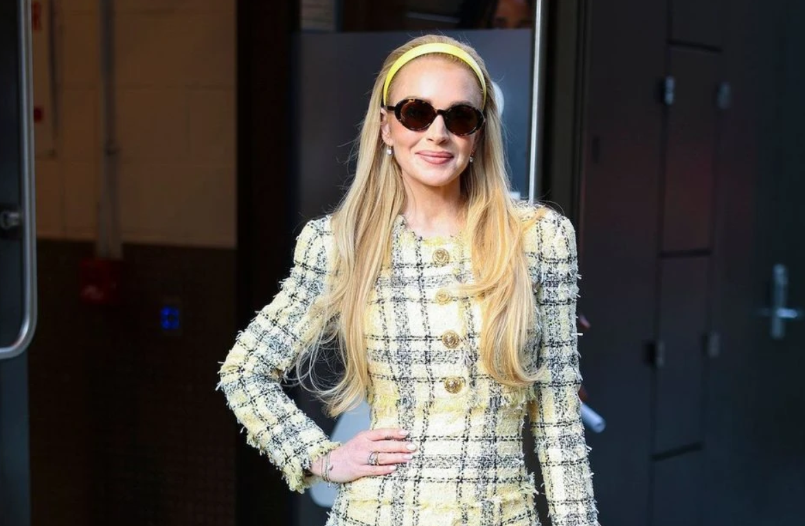 Lindsay Lohan Revives the Iconic Clueless Style in Bold Yellow Preppy Look Lindsay Lohan Revives the Iconic Clueless Style in Bold Yellow Preppy Look