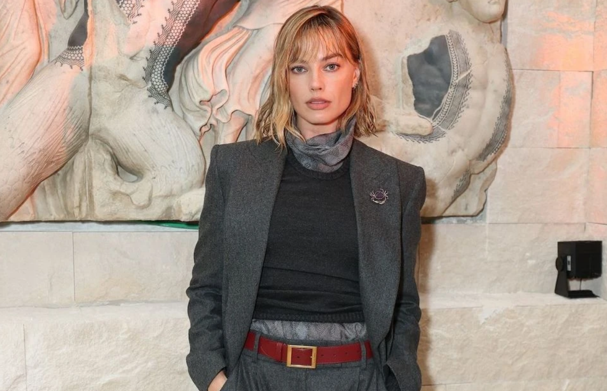Margot Robbie Masters Modern Tailoring in Milan